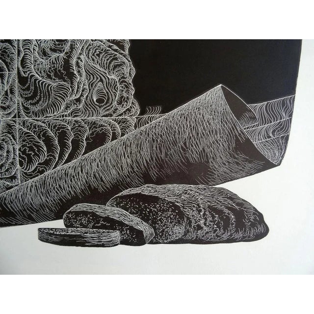 Dainis Rozkalns, Rye Bread, 1980, Linocut For Sale - Image 4 of 6