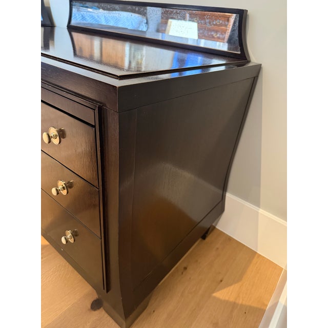 Brown 1990s Barbara Barry Tuxedo Nightstands, 2 Pieces For Sale - Image 8 of 13
