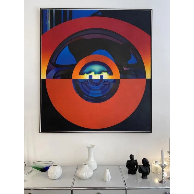 Informal Image Composition by Gerhard Fietz, Germany, 1970s, Oil on Canvas For Sale - Image 3 of 7