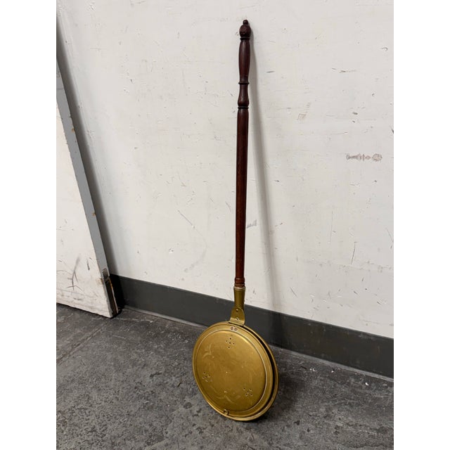 English Antique Brass Bed Warmer, 19th Century For Sale - Image 3 of 12