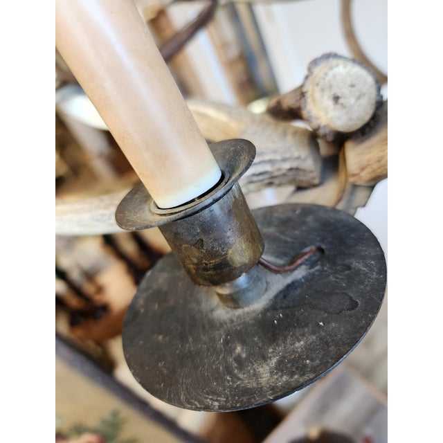 Antique Elk Antler Chandelier For Sale - Image 10 of 13