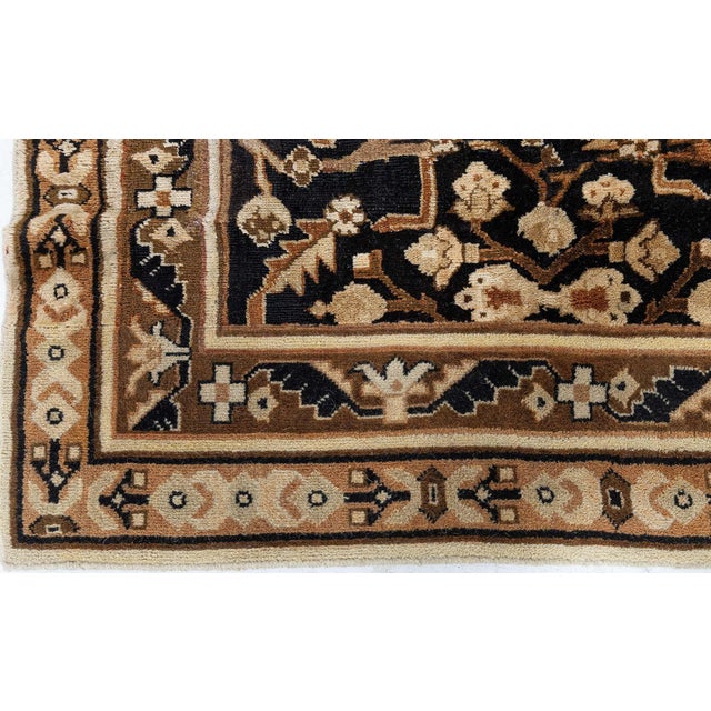 This 1920's Antique Agra Runner (Size Adjusted) is a striking example of India's renowned weaving traditions, masterfully...