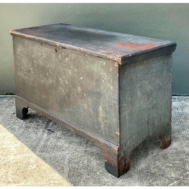 Vintage Primitive Blanket Chest For Sale - Image 4 of 9