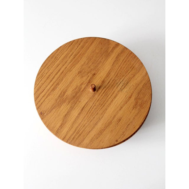 Vintage Handmade Wood Bowl With Lid For Sale - Image 10 of 10