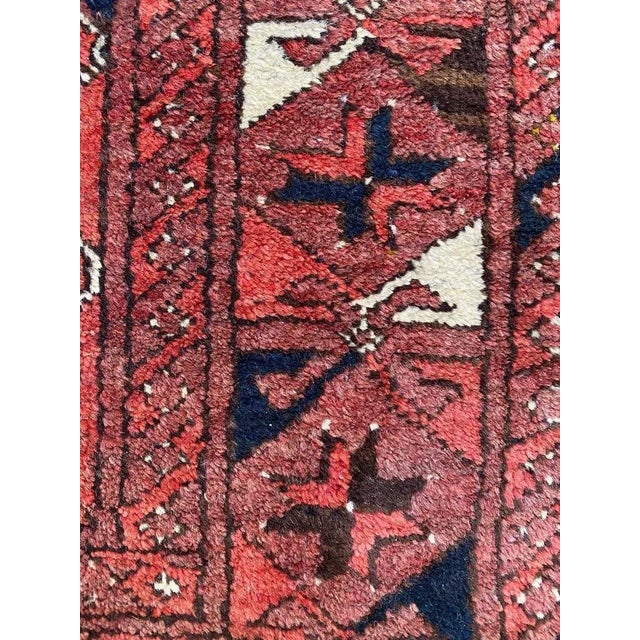 Vintage Wool Turkmen Rug For Sale - Image 12 of 15