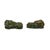Asian Pair Natural Jade Stone Green Brown Pixiu Fengshui Fortune Pendants Figures For Sale - Image 3 of 9