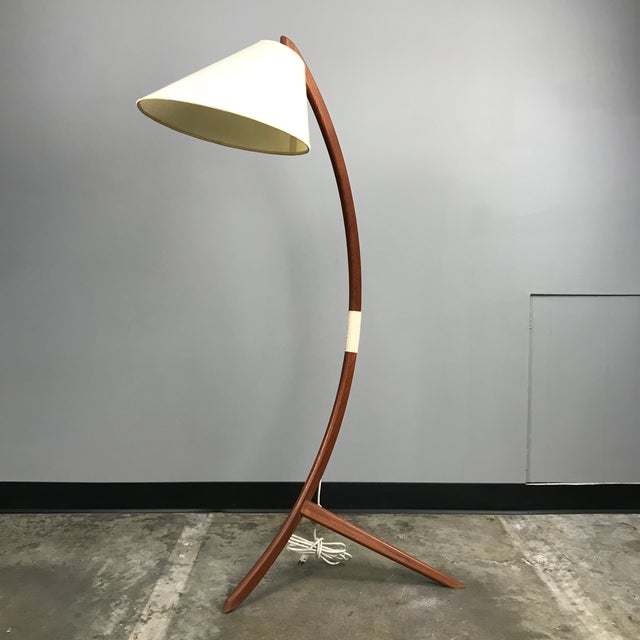 Danish Modern Teak Bow Lamp Chairish