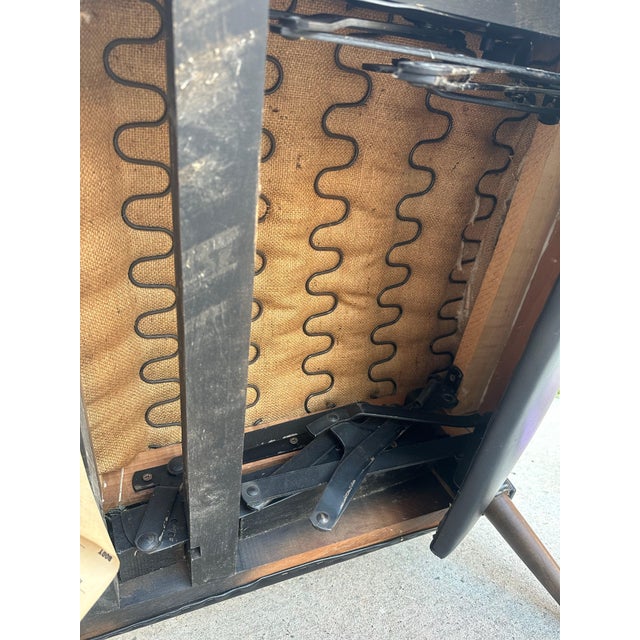 Mel Smilow Mid-Century Modern Black Reclining Lounge Chair With Pull-Out Footrest , Circa 1950s For Sale In New York - Image 6 of 7
