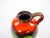 Mid-Century West German Glazed Porcelain Vase Red, Green & Brown 8.5" Tall For Sale - Image 4 of 11