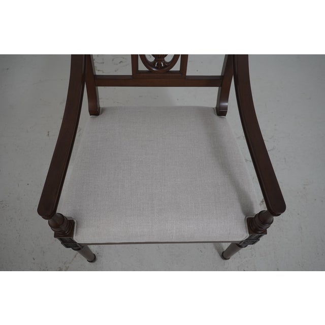 Set of 8 Theodore Alexander ‘The Iven Dining Room Armchairs’ For Sale - Image 10 of 18