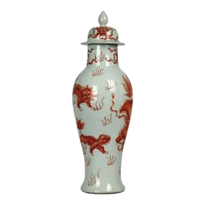 Antique Century Chinese Porcelain Jar With Lid