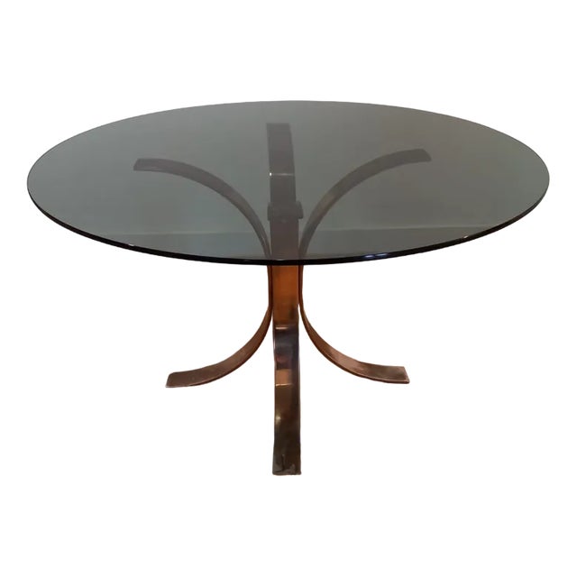 Vintage Glass Coffee Table, 1970s For Sale