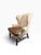 Animal Skin Ralph Lauren Home Devonshire Suede Wingback Chair With Extra Italian Leather Cushion Cover For Sale - Image 7 of 18