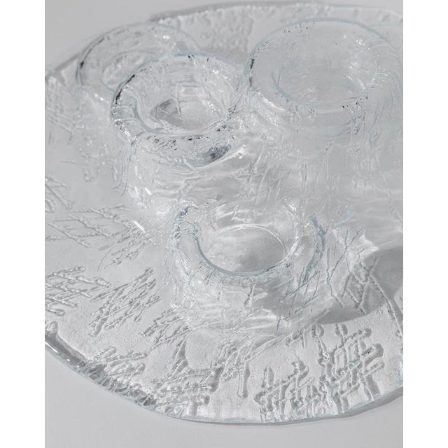 Vintage Scandinavian Glass Vulcano Candleholder by Pertti Kallioinen for Muurla, 1970s For Sale - Image 5 of 11