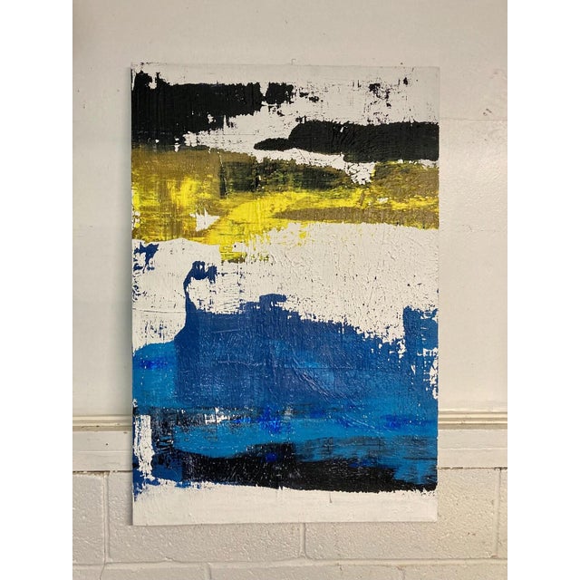 Mid-Century Modern Vintage Modern Mid Century Signed Abstract Oil Painting Gerhard Richter Style For Sale - Image 3 of 9