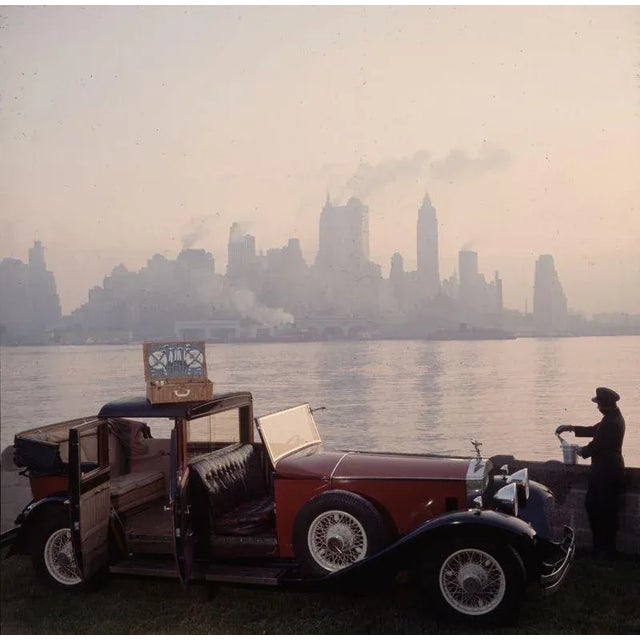 New York Picnic (1959) Limited Estate Stamped (Photo By Slim Aarons) A chauffeur unpacks a picnic hamper from a Rolls...