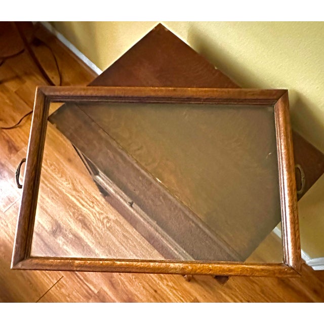 Early 20th Century Antique Oak Tea Dessert Liquor Cabinet With Serving Tray England For Sale - Image 5 of 12