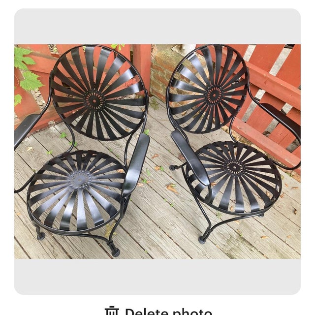 recently sandblasted, primed and painted.. perfect for relaxing by the fire-pit or porch, back is angled as is seat for...