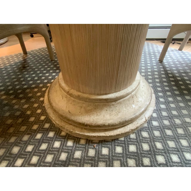 20th Century Glass Top Dining Table and Four Arm Chairs For Sale - Image 10 of 12