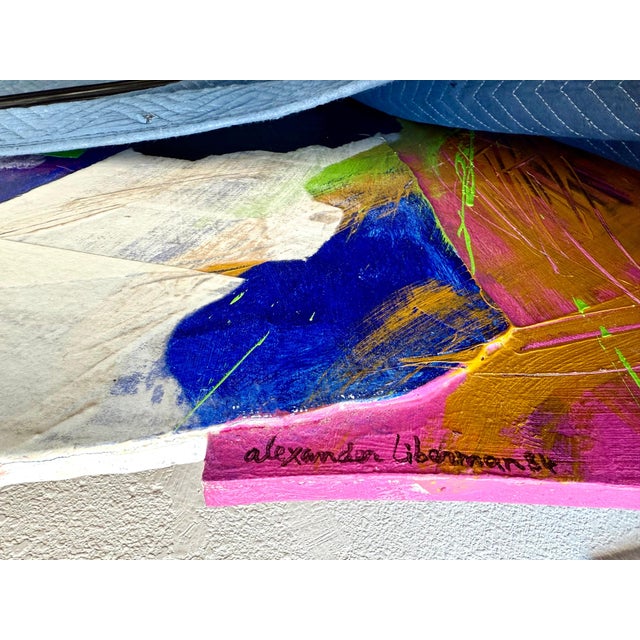 Alexander Liberman, Large Modernist Alexander Liberman Contemporary Mixed Media Painting Svet III, 1984 For Sale - Image 13 of 13