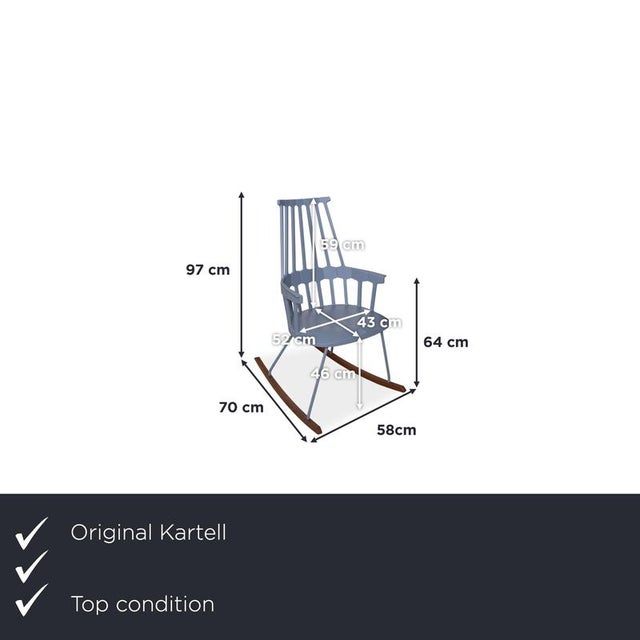 The Kartell Comback rocking chair, designed by star designer Patricia Urquiola, is a brilliant reinterpretation of the...