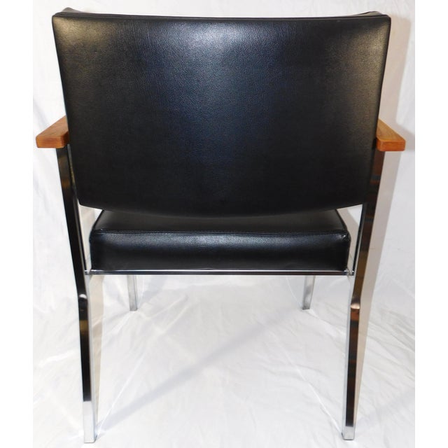 1970s Vintage Cole / Litton Restored Chrome & Vinyl Office Arm Chair For Sale - Image 11 of 18