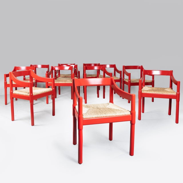 Vintage Carimate Chairs by Vico Magistretti for Cassina, 1959, Set of 12 For Sale - Image 13 of 13