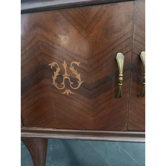 Bedside Tables in Rosewood & Brass, Set of 2 For Sale - Image 6 of 15