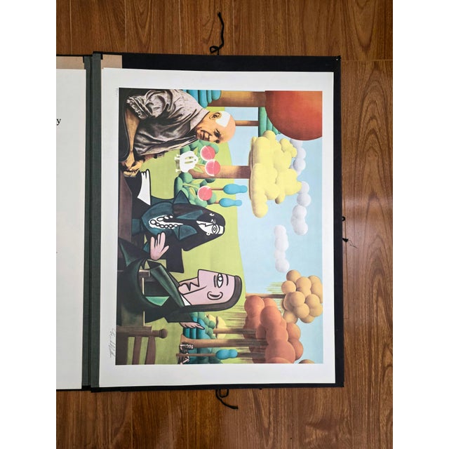1970s "Homage to the Masters" Dali, Chagall & Picasso- Lithograph by Michel Pellus For Sale - Image 4 of 5