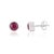 Not Yet Made - Made To Order Artisan 1.47 Ct Round Ruby Anniversary Stud Earrings in 925 Sterling Silver - A Pair For Sale - Image 5 of 12