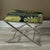 Port 68 Lauderdale Nickel Bamboo Leg Bench, Forest For Sale - Image 4 of 5