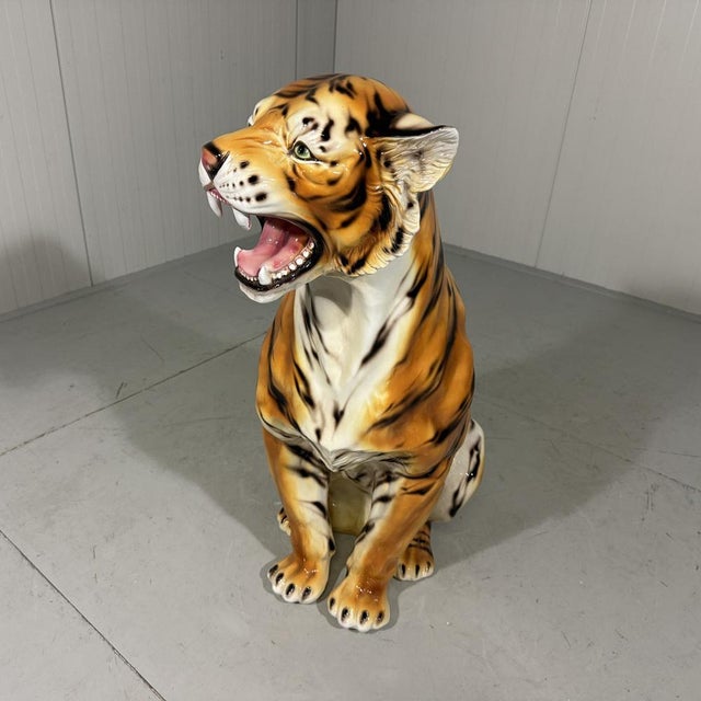 Large Ceramic Tiger, Italy, 1970s For Sale - Image 12 of 18