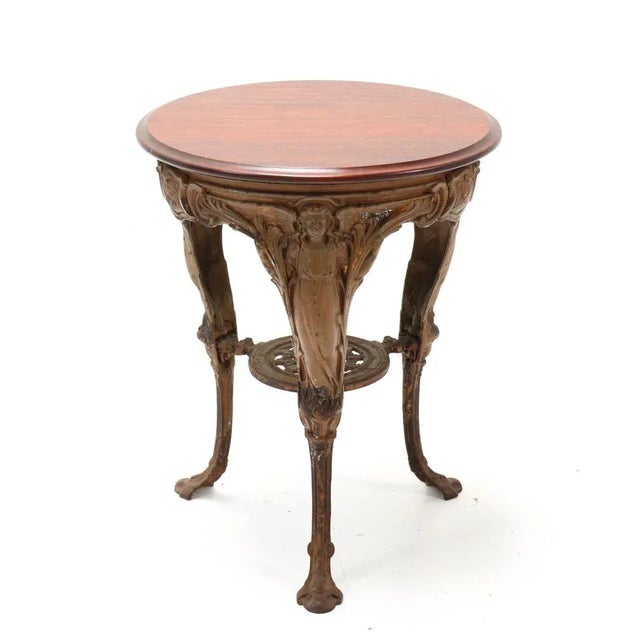 Victory Cast Iron Pub Table with Padouk Top, 1900s For Sale - Image 11 of 11