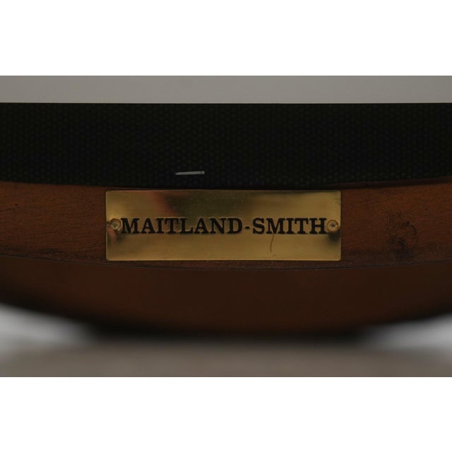 Set of 4 Maitland Smith Gentry Tufted Leather Game Chairs For Sale - Image 17 of 18