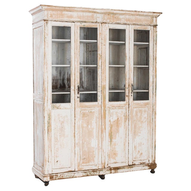 1900s French Wood Patinated Vitrine For Sale - Image 15 of 18
