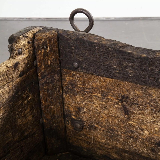 Brown Industrial Box Trolley in Oak, 1890s For Sale - Image 8 of 13