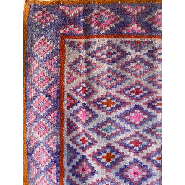 Folk Art Late 20th Century Vintage Peruvian Andean Geometric Wool Textile With Chakana Motifs For Sale - Image 3 of 13