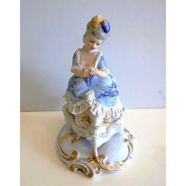 White Vintage Porcelain Figurine from Capodimonte, 1950s For Sale - Image 8 of 10