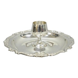 Vintage Sheridan Victorian Silver Plated Shrimp Cocktail Serving Platter Tray For Sale