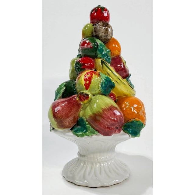 Vintage Ceramic Italian Blanc De Chine Fruit Topiary For Sale - Image 4 of 9