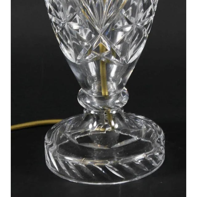 Goldenrod Late 20th Century Vintage English Cut Glass Table Lamp For Sale - Image 8 of 11