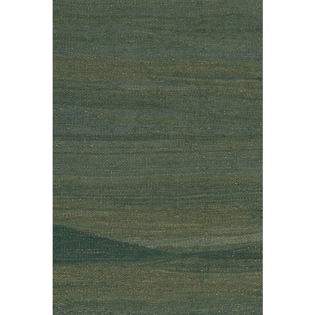 Rug & Kilim’s Modern Kilim Rug, in Teal Tones, With Muted Patterns For Sale In New York - Image 6 of 7