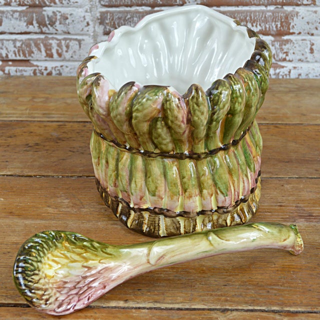 Italian Majolica Asparagus Tureen Chairish