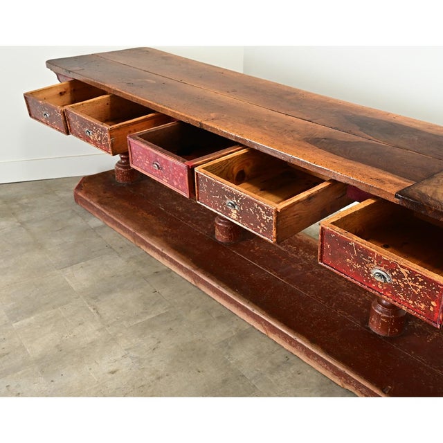 Spanish 19th Century Massive Shop Counter For Sale - Image 11 of 12