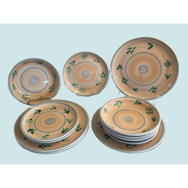 12 Italian Hand Painted Plates & Bowls by Caleca For Sale - Image 4 of 11