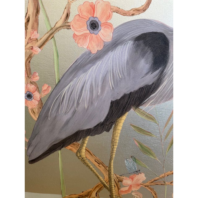 Contemporary Paintings of Shore Birds on Canvas in Muted Tones- a Pair For Sale - Image 3 of 12