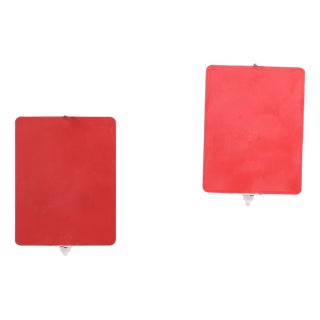 Mid-Century Red Wall Light by Charlotte Perriand For Sale