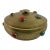 Vintage Moroccan Jewelled Trinket Brass Round Box With Beads For Sale