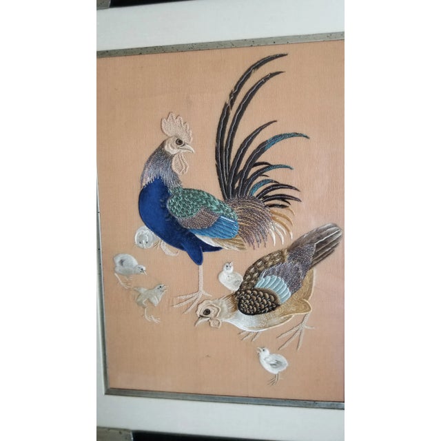 1980s 1980s Rooster, Hen, and Chicks Japanese Needlework For Sale - Image 5 of 9