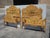 French Provincial Pair Vintage French Provincial Hand Painted Gold Floral Twin Headboards W Rails For Sale - Image 3 of 17